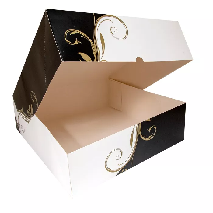 Scatole per pasticceria senza finestra 'thepack' classic  32x32x10 cm bianco cartone nano-micro (100 unità)