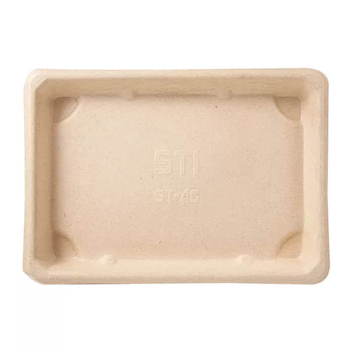 Scatole sushi 'bionic'  18,5x13x1,5 cm naturale bagassa (800 unità)