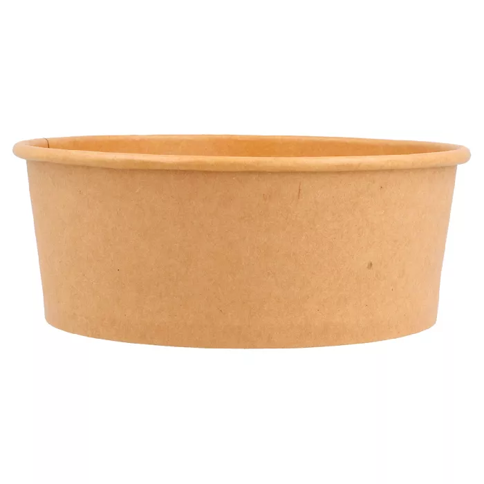 Potes saladeiras 750 ml - 25 oz 300 + 18 pe g/m2 ø 15/12,8x6 cm natural kraft (300 unidade)
