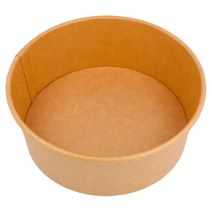 Potes saladeiras 750 ml - 25 oz 300 + 18 pe g/m2 ø 15/12,8x6 cm natural kraft (300 unidade)