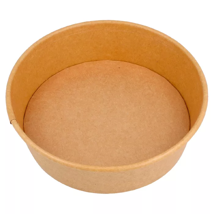 Potes saladeiras 500 ml - 16,7 oz 300 + 18 pe g/m2 ø15/12,8x4,5 cm natural kraft (300 unidade)