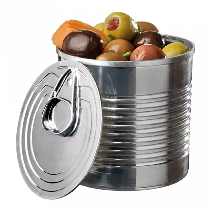 Embalagens para aperitivos "pote de conserva"  220 ml ø7,4x7,2 cm prateado ps (100 unidade)