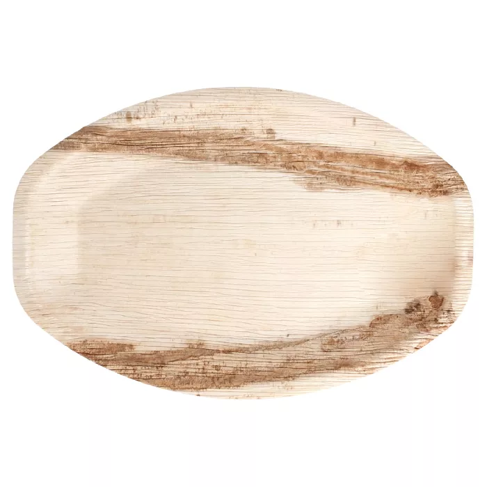 Piatti ovali 'areca'  33,7x23x2 cm naturale areca (200 unità)