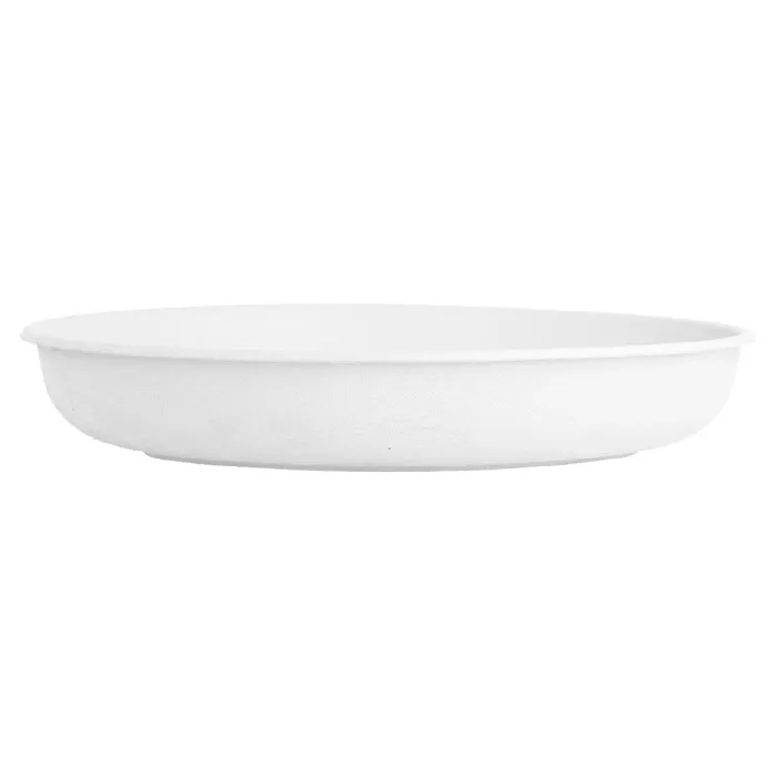 Platos ovales 'bionic'  23,6x16,9x4 cm blanco bagazo (300 unid.)