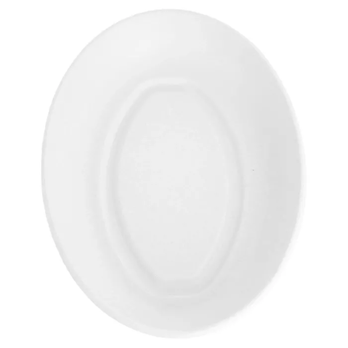 Platos ovales 'bionic'  23,6x16,9x4 cm blanco bagazo (300 unid.)