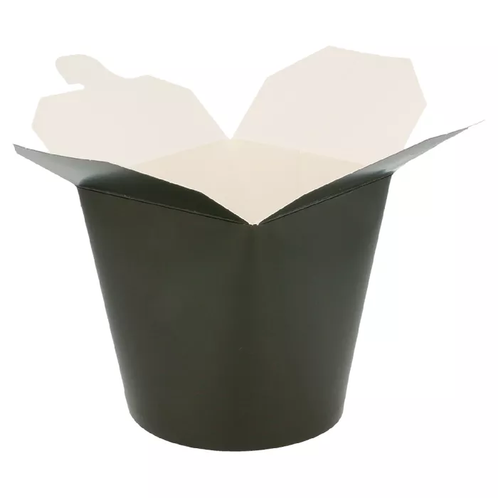 Ricipienti multiuso per microonde 480 ml 305 + 18 pe g/m2 ø8x9 cm nero cartone (50 unità)