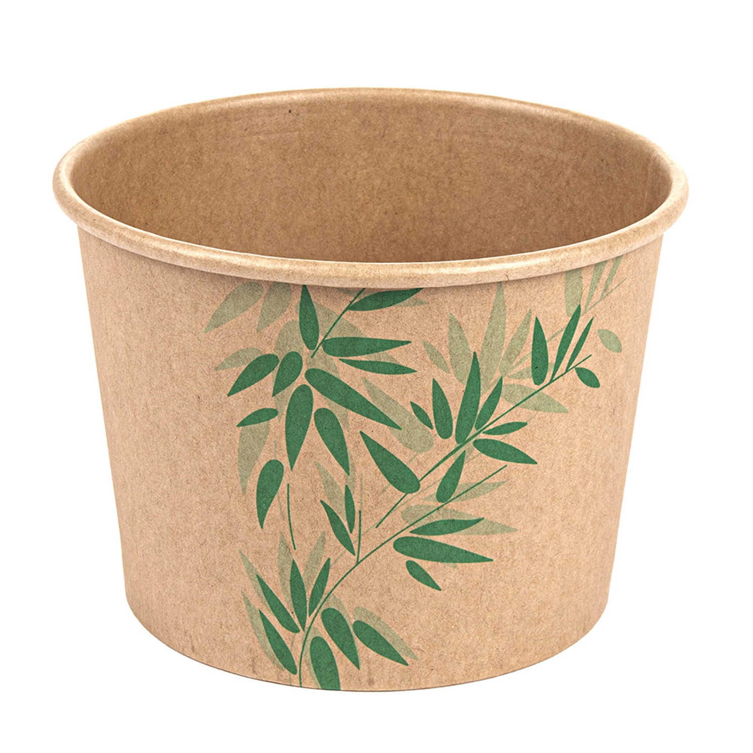 Terrina 'feel green' 500 ml 280 + 18 pe g/m2 ø11x8,2 cm marrone kraft (500 unità)