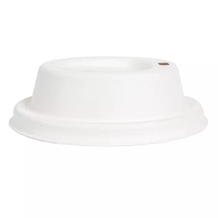 Coperchi per bicchieri da caffè 240 ml 'bionic'  ø 8 cm bianco bagassa (1000 unità)