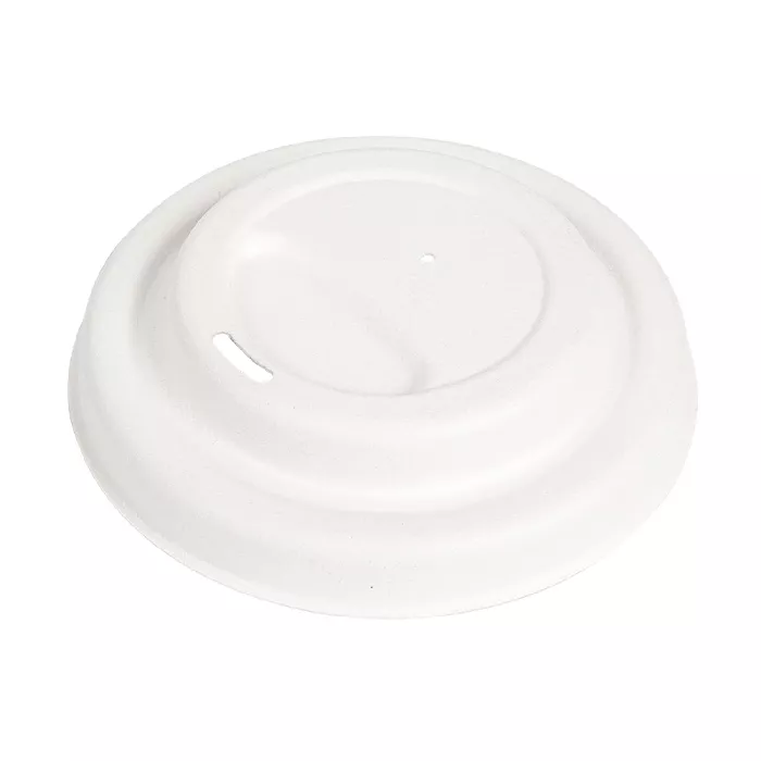 Coperchi per bicchieri caffè 'bionic'  ø 9 cm bianco bagassa (1000 unità)