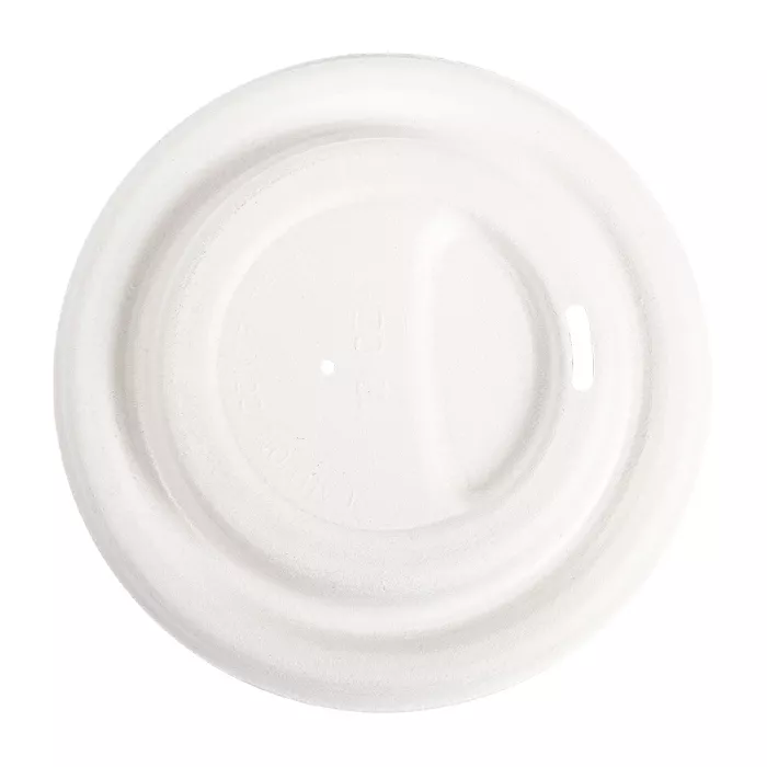 Coperchi per bicchieri caffè 'bionic'  ø 9 cm bianco bagassa (1000 unità)
