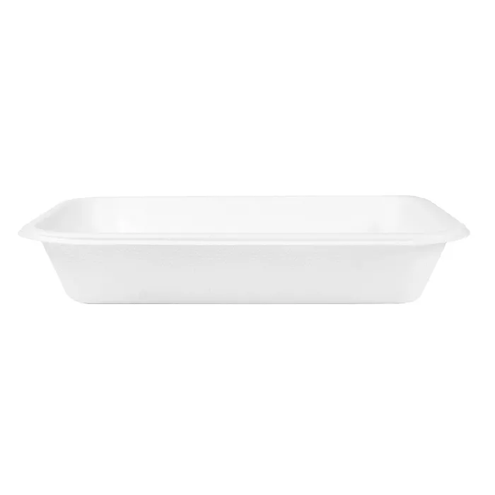 Bandejas 'bionic' 710 ml 21,5x14x3,7 cm blanco bagazo (600 unid.)