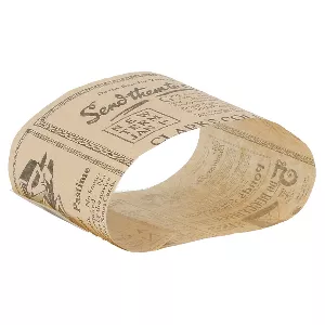 Fascia in cartone avana panino times 34 g/m2 7x26 cm naturale pergamana antigrassi (5000 unità)