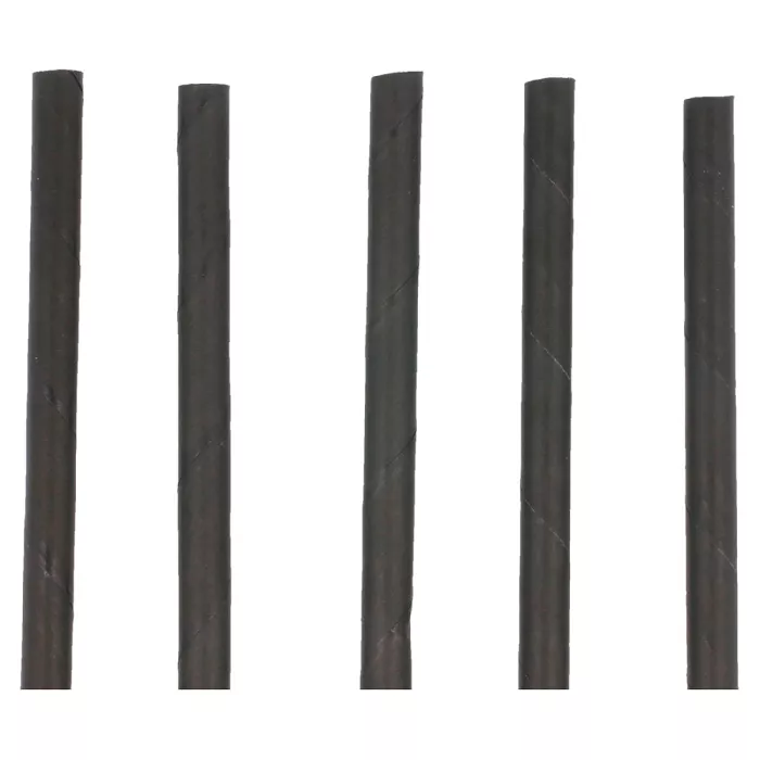 Canucce dritte cocktail 'paper'  ø0,60x14 cm nero carta (3000 unità)