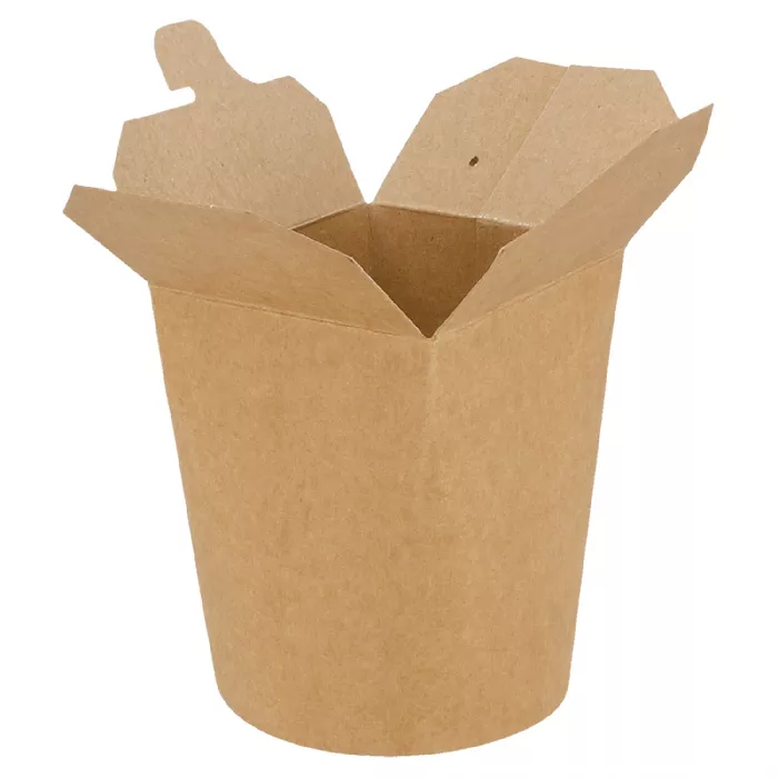 Ricipienti multiuso per microonde 480 ml 275 + 25 pe g/m2 ø8x9 cm naturale kraft (50 unità)