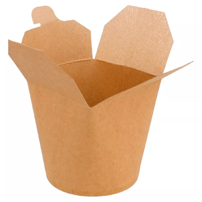 Ricipienti multiuso per microonde 780 ml 275 + 25 pe g/m2 ø9x9 cm naturale kraft (50 unità)