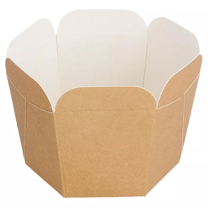Contenitori per mini noodles 10 cl 210 + 15 pe g/m2 5x5 cm marrone cartone (100 unità)