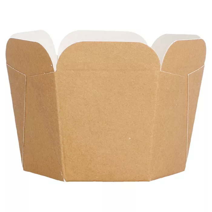 Contenitori per mini noodles 10 cl 210 + 15 pe g/m2 5x5 cm marrone cartone (100 unità)