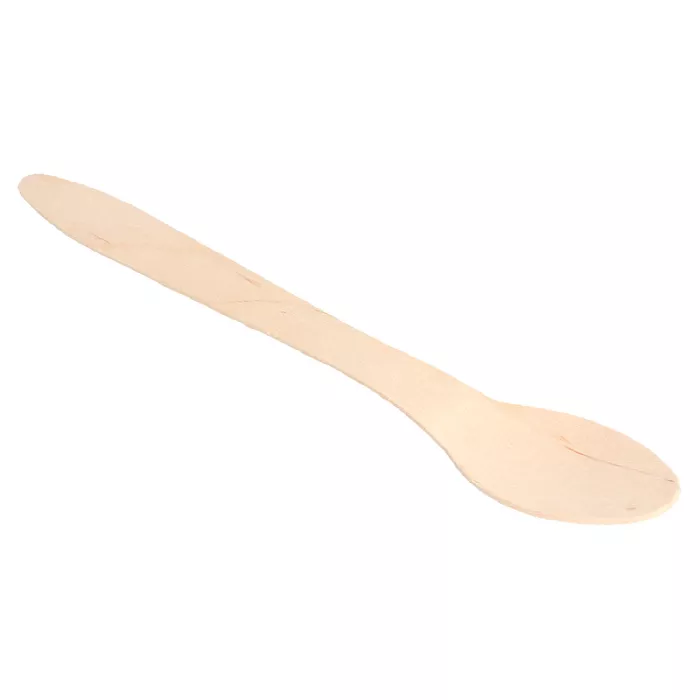 Cucchiai 'wood' curve  18,7 cm naturale legno (100 unità)