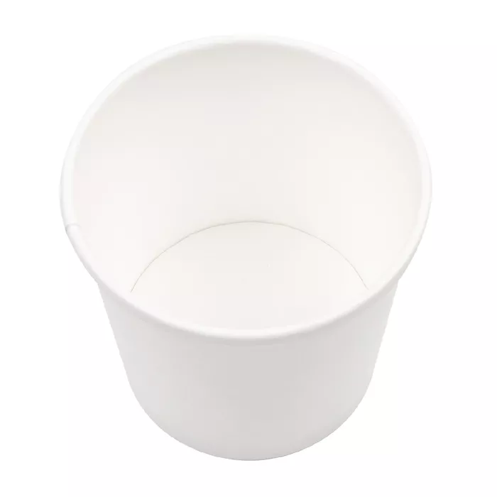Recipientes com tampa 360 ml - 12 oz 300 + 18 pe g/m2 ø9/7,2x8,4 cm branco cartão (250 unidade)