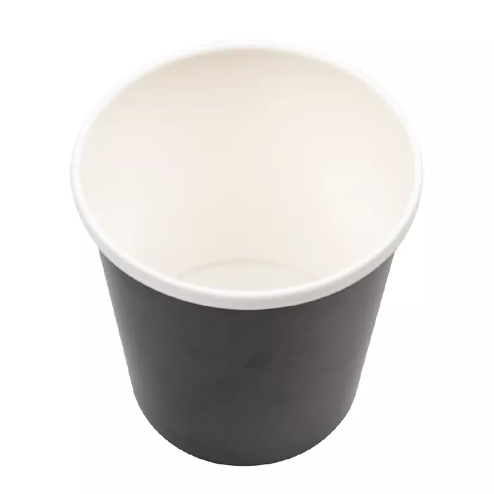 Contenitori con coperchi 480 ml - 16 oz 320 + 18 pe g/m2 ø9,7/7,5x10 cm nero cartone (250 unità)