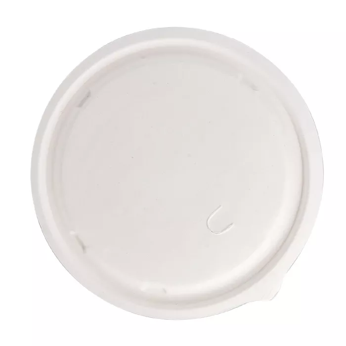 Coperchi bassi per insalatiera 224.33 'bionic'  ø 18x0,7 cm bianco bagassa (600 unità)