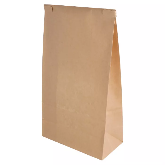 Bolsas sos autocierre con ventana 1800 gr 60 g/m2 + 25µ opp 12+6,5x24,6 cm natural kraft (500 unid.)