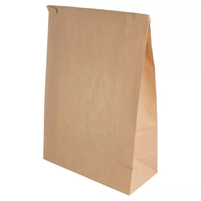 Bolsas sos autocierre con ventana 2500 gr 60 g/m2 + 25µ opp 15,5+7x24,2 cm natural kraft (500 unid.)