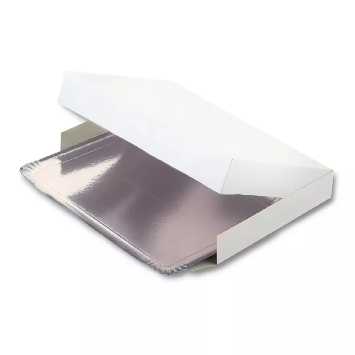 Scatole catering auto montaggio  275 g/m2 19x28 cm bianco cartone (100 unità)