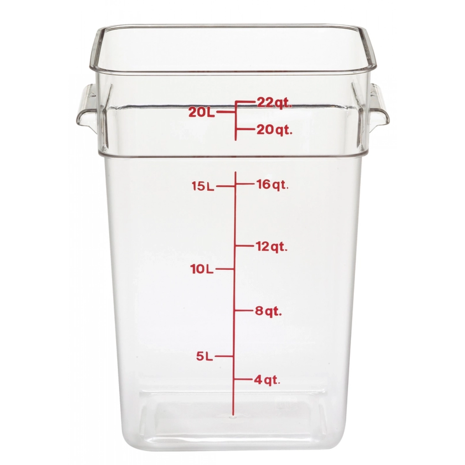 RECIPIENTE CUADRADO 20,8 L 25,6 x 31 x 40 cm Transparente (Tapa no incluida)