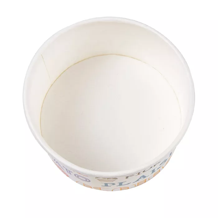 Coppette gelati 'parole' 90 ml 210 + 18 pe g/m2 ø7,2x4 cm bianco cartone (2000 unità)