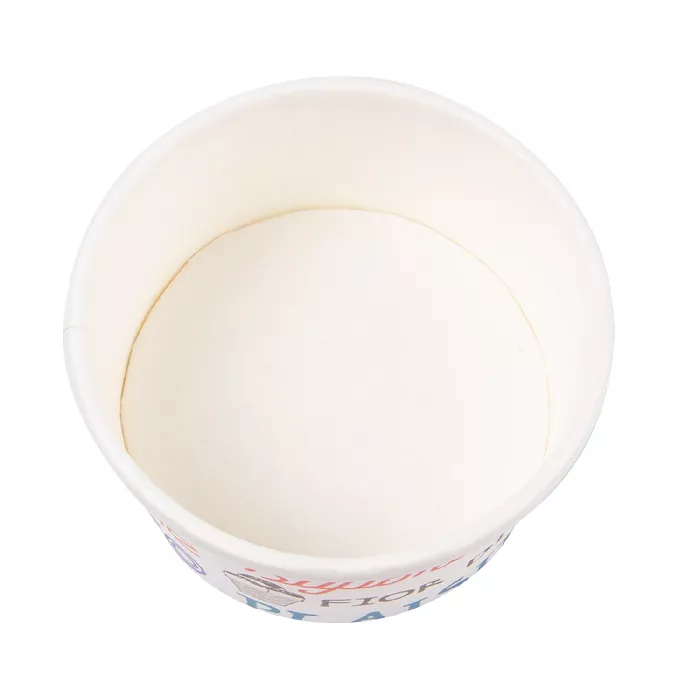 Taça gelados 'parole' 70 ml 210 + 18 pe g/m2 ø6,5x3,9 cm branco cartolina (2000 unidade)