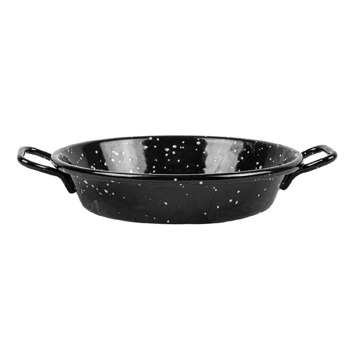Mini paella valenciana esmaltada 'artinox'  ø10x2 cm negro acero (10 unid.)