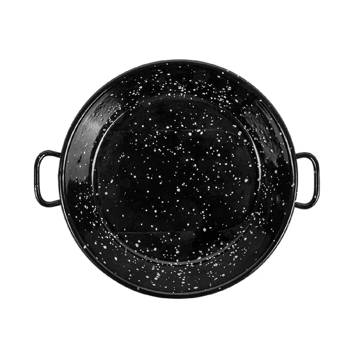 Mini paella valenciana esmaltada 'artinox'  ø12x2,4 cm negro acero (10 unid.)