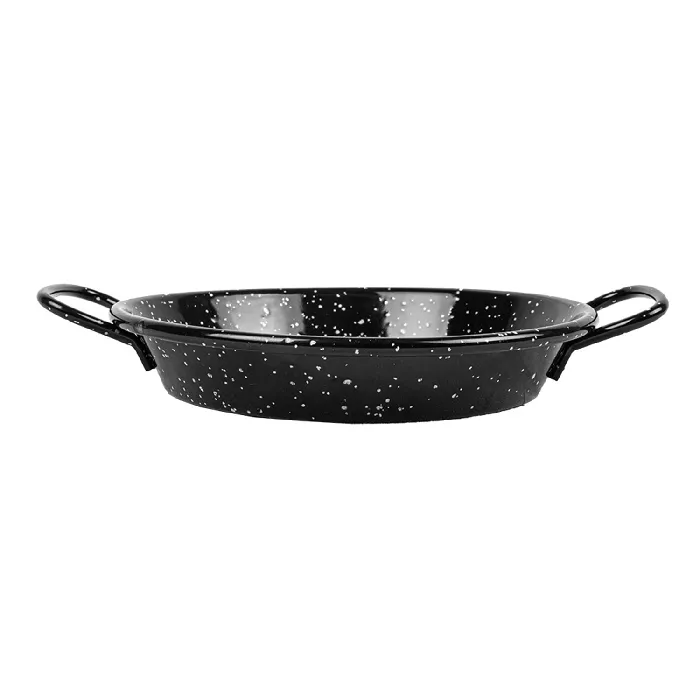 Mini paella valenciana esmaltada 'artinox'  ø15x2 cm negro acero (10 unid.)