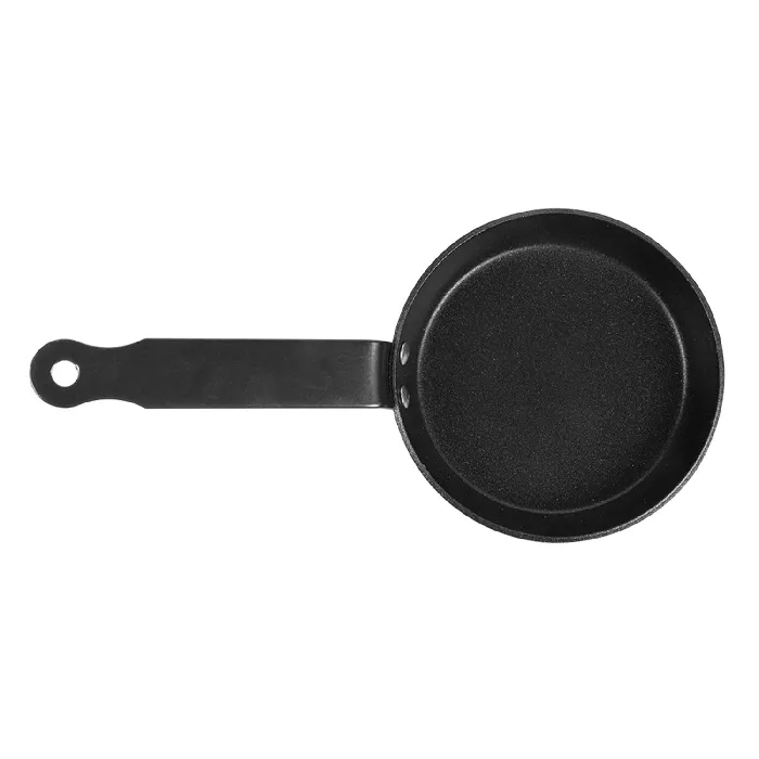 Mini sartén blinis antiadherente 'artinox'  ø12x2,2 cm negro acero (6 unid.)