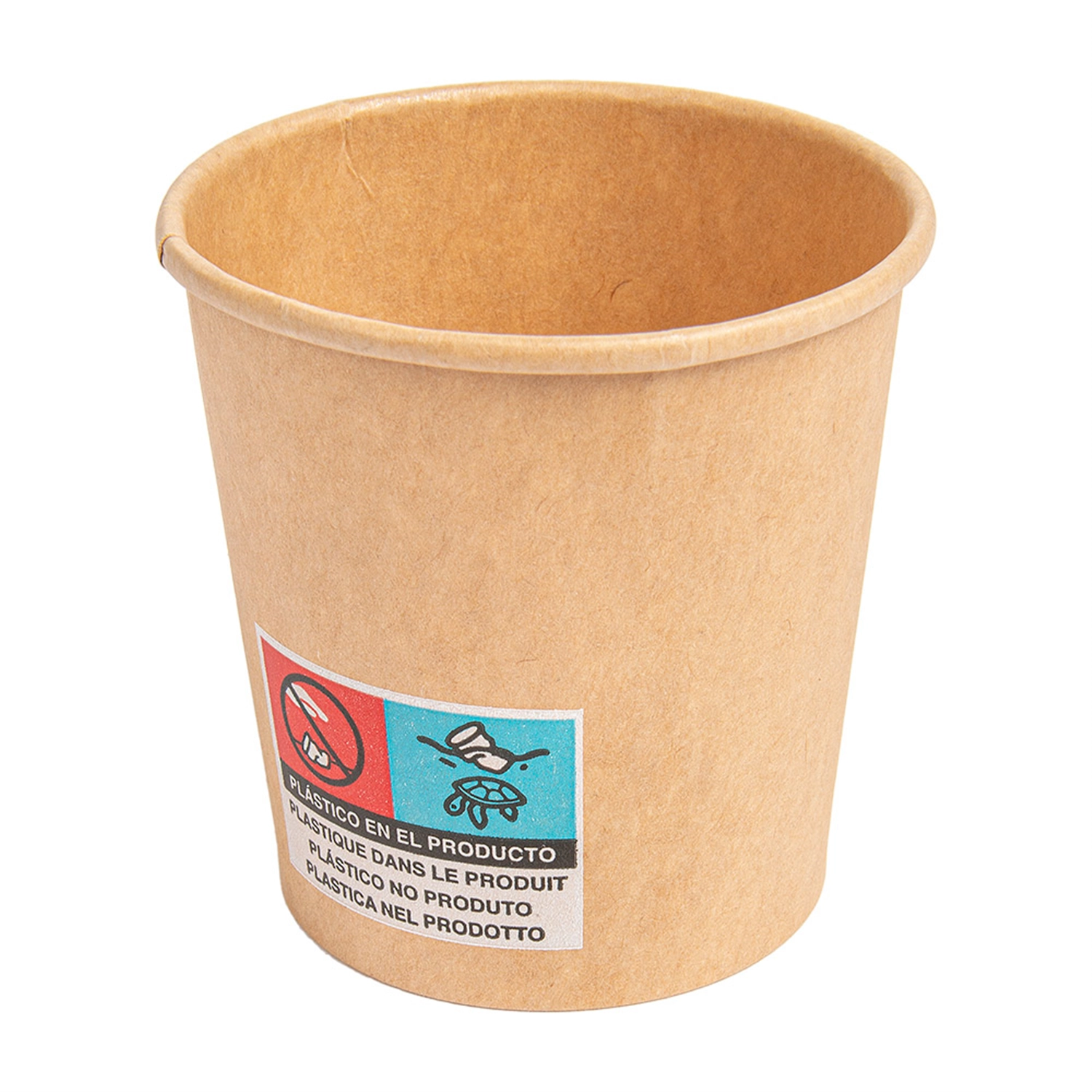 Copos bebidas quentes 1 parede  120 ml - 4 oz 230 + 18 pe g/m2 ø6,2/4,5x6 cm castanho cartolina (1000 unidade)