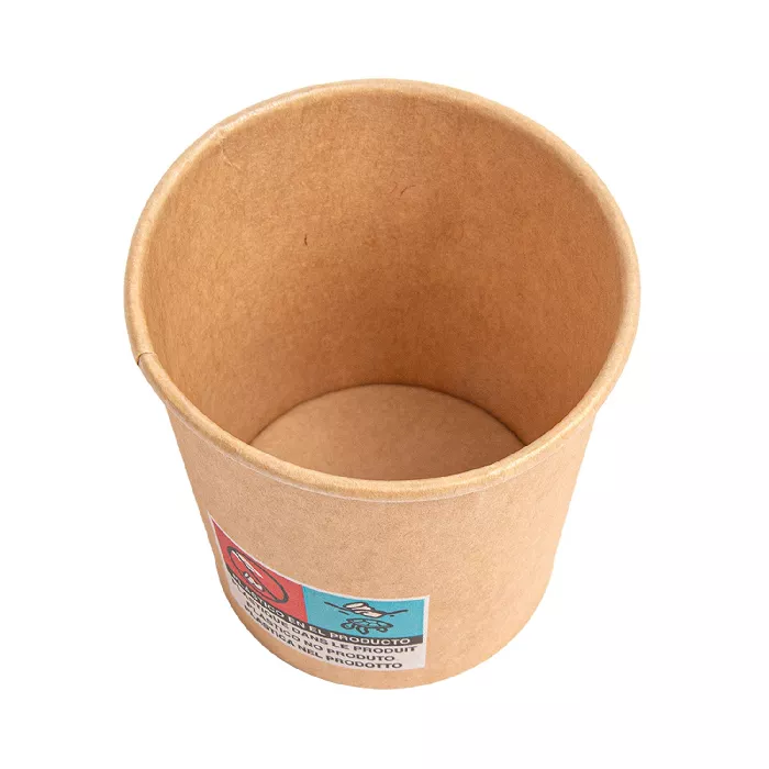 Copos bebidas quentes 1 parede  120 ml - 4 oz 230 + 18 pe g/m2 ø6,2/4,5x6 cm castanho cartolina (1000 unidade)