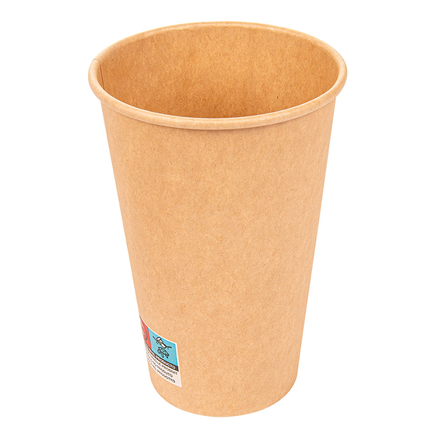 Copos bebidas quentes 1 parede  480 ml - 16 oz 300 + 18 pe g/m2 ø9/6x13,2 cm castanho cartolina (1000 unidade)