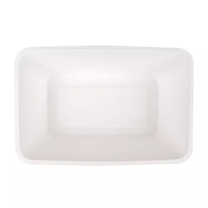 Barchette 'bionic' 1000 ml 20,2x13,5x6,2 cm bianco bagassa (500 unità)