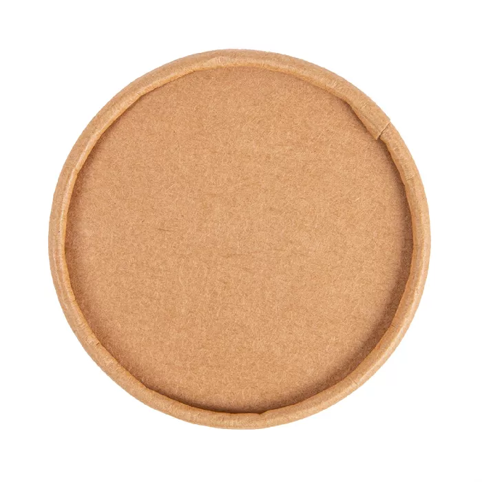 Tampa p/ taça gelados 120 ml 280 + 18 pe g/m2 ø7,7 cm castanho cartolina (1000 unidade)