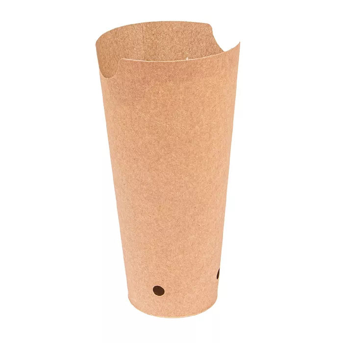 Copos para batatas fritas c/fecho 22 oz - 660 ml 200 + 25pe g/m2 8,5x18 cm castanho cartolina (1000 unidade)