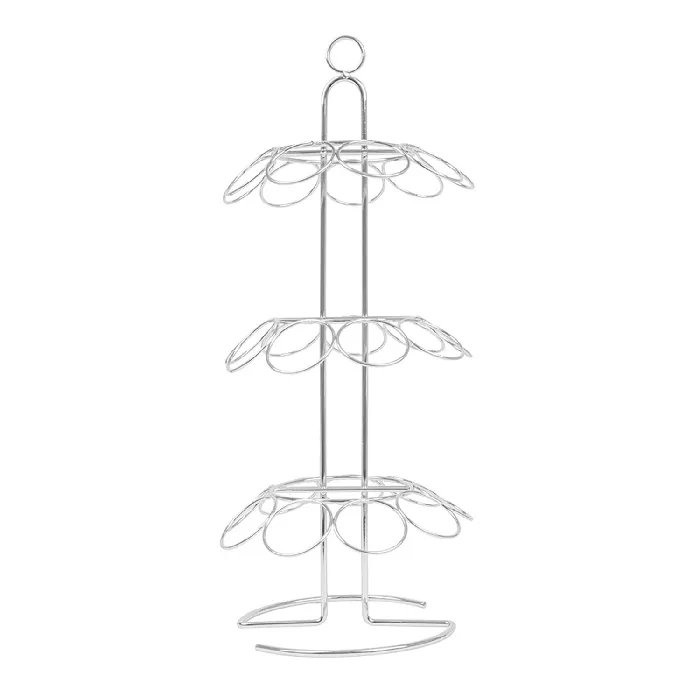 Espositore 27 coni ø4,2 cm 'artinox'  ø18x42,5 cm argento metal (1 unità)