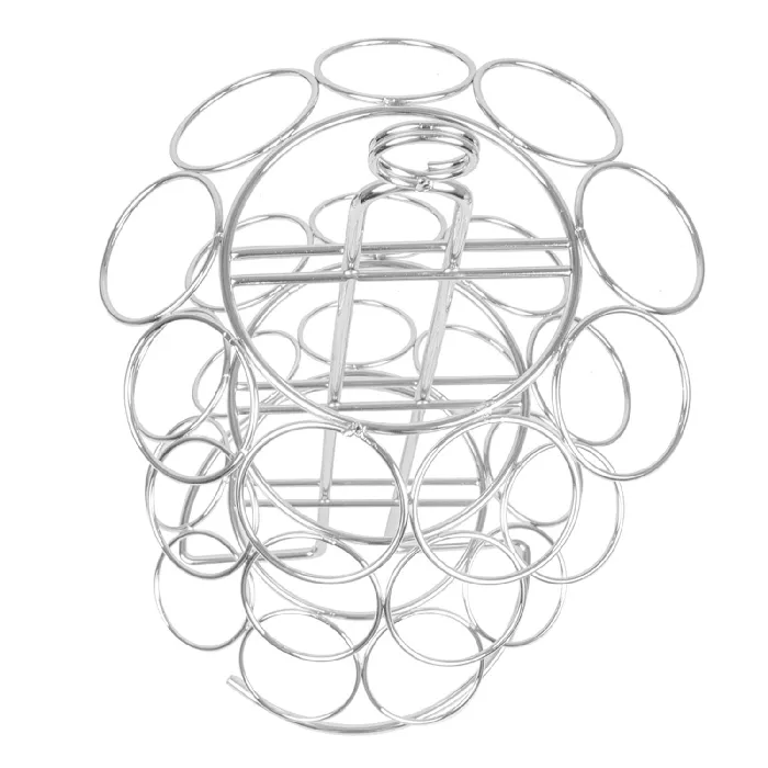 Espositore 27 coni ø4,2 cm 'artinox'  ø18x42,5 cm argento metal (1 unità)