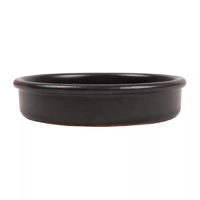 Ciotoline di terracotta per "crema catalana" 220 ml ø12x2,6 cm nero ceramica (44 unità)