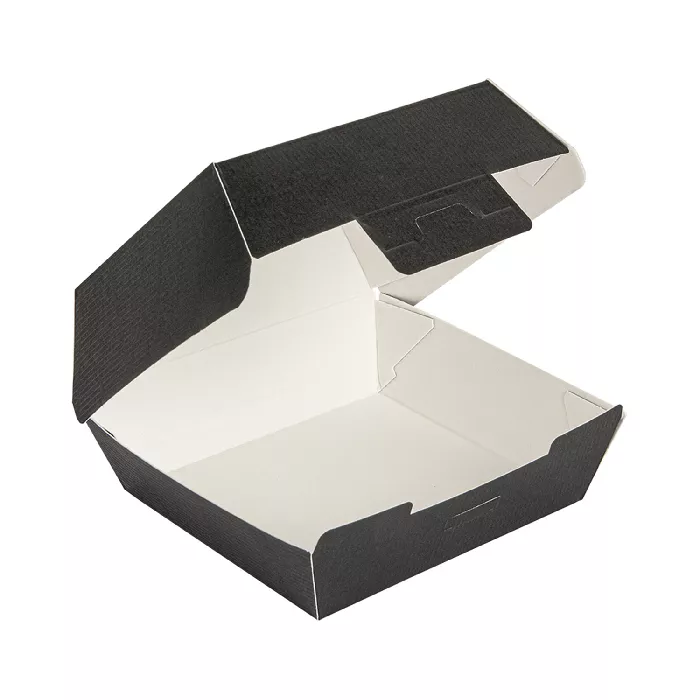 Conchas hamburguer 'thepack'  13x12,5x6,2 cm (s) preto cartão nano-micro (450 unidade)