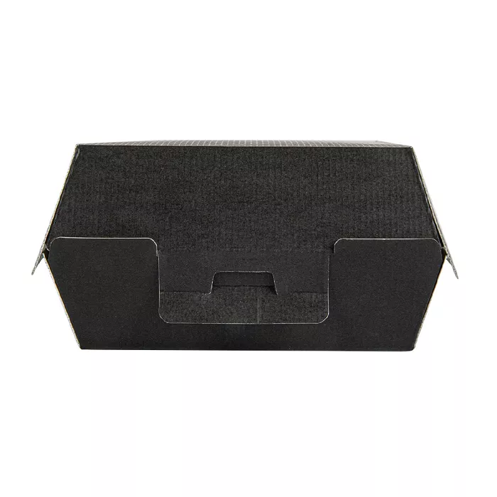 Conchas hamburguer 'thepack'  13x12,5x6,2 cm (s) preto cartão nano-micro (450 unidade)
