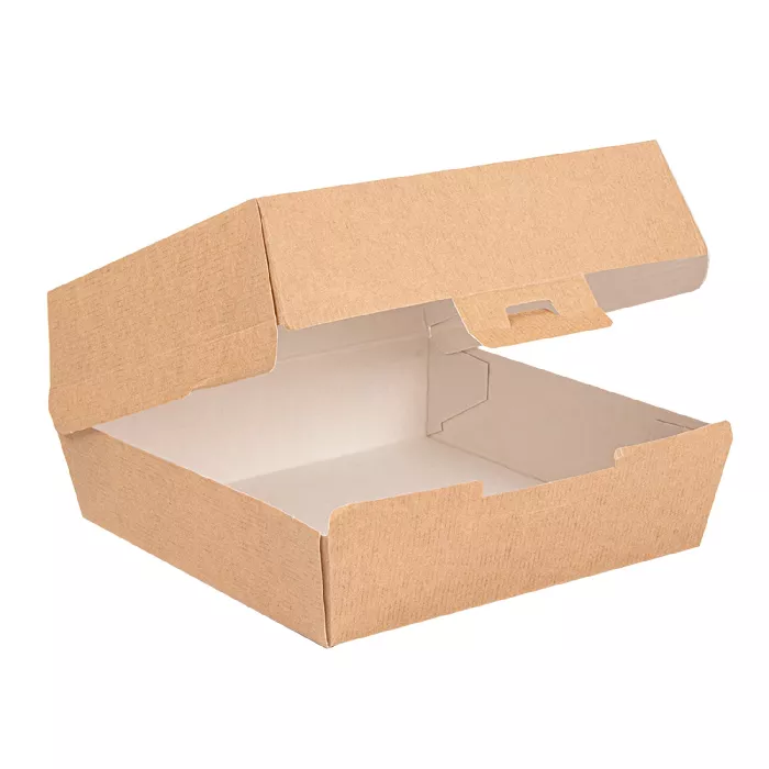 Conchas hamburguer 'thepack' 220 g/m2 14,2x13,7x6,1 cm (l) natural cartão ondulado nano-micro (500 unidade)