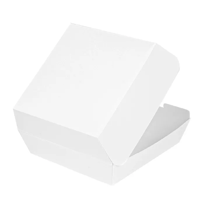 Conchas hamburguer 'thepack' 230 g/m2 14,2x13,7x6,1 cm (l) branco cartão ondulado nano-micro (500 unidade)