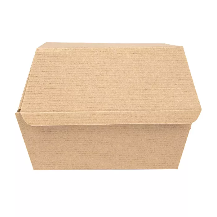 Conchas hamburguer 'thepack' 220 g/m2 14,4x13,6x9,2 cm (l+) natural cartão ondulado nano-micro (500 unidade)