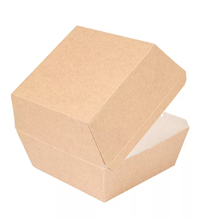 Conchas hamburguer 'thepack' 220 g/m2 14,4x13,6x9,2 cm (l+) natural cartão ondulado nano-micro (500 unidade)